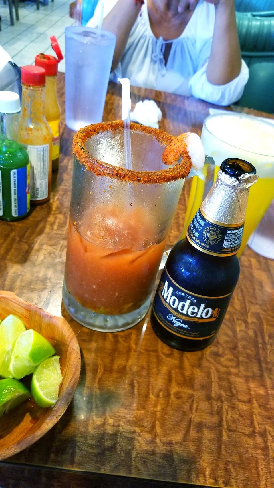 Printed menu with beverages and seafood specialties.
